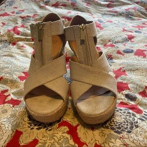 A New Day Neutral Wedge Sandals 10